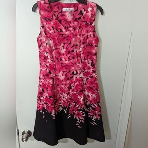 Pink and black flora Peter Nygard dress size 8